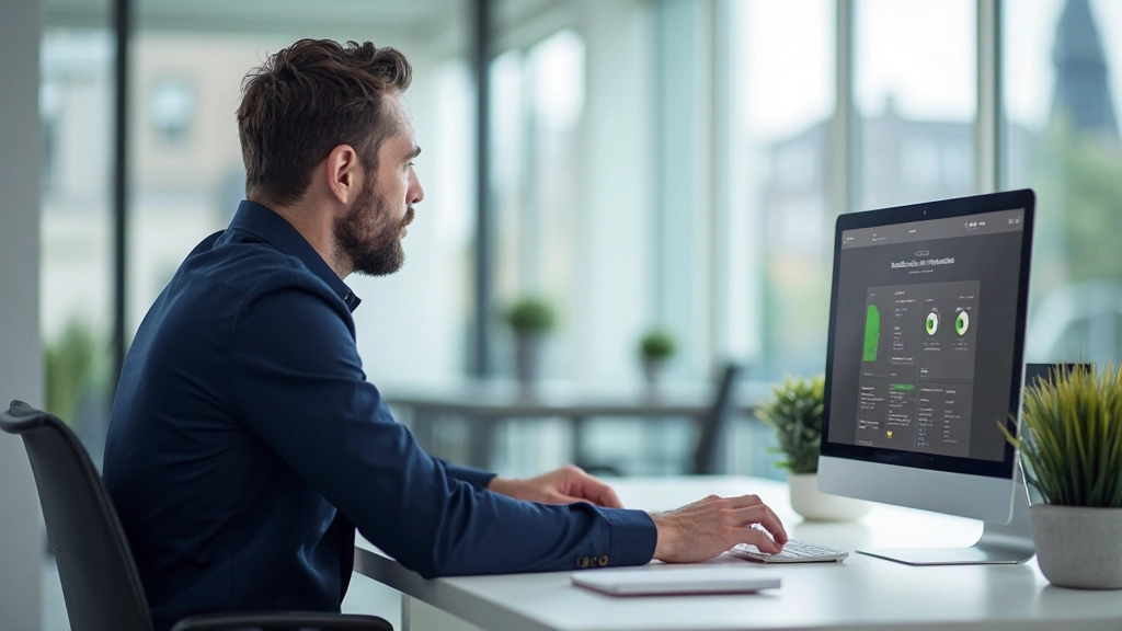 Mockup einer Website mit verschiedenen Navigationselementen, Menü-Icons und Linkstruktur auf hellem Hintergrund mit modernem Design