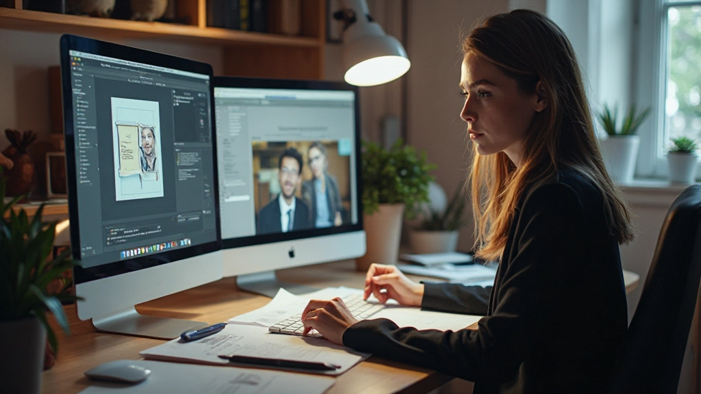 Digitale Portfolio-Entwicklung in modernem Studio