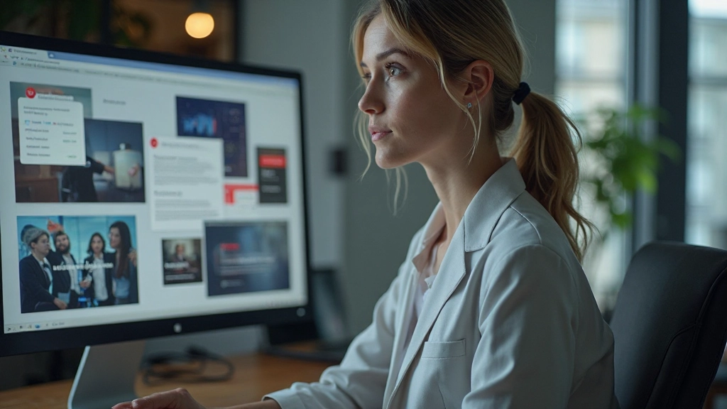 Designerin überprüft hochauflösende Mockups auf professionellem Monitor im Studio
